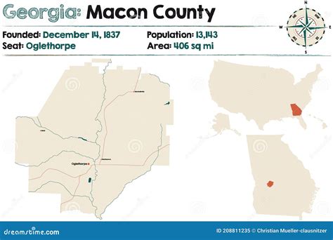 Map Of Macon In Georgia Vector Illustration CartoonDealer 189641278