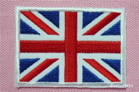 Uk Union Jack England Flag Embroidered Applique Sew Iron On Patch