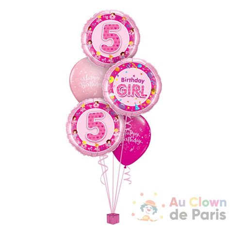 Ballons Rose Anniversaire Fille Ans Au Clown De Paris