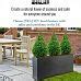 Idealist Lite Contemporary Trough Garden Planter Faux Lead Dark Grey