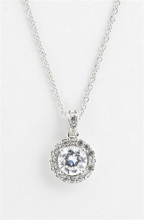 Nadri Framed Round Cubic Zirconia Necklace Nordstrom Exclusive