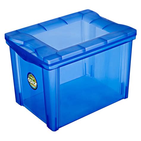 Caixa Organizadora Plástico Azul 30L 30 7x30 5x42 5cm Radical Color