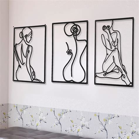 Amazon Chengu Pieces Metal Minimalist Abstract Woman Wall Art