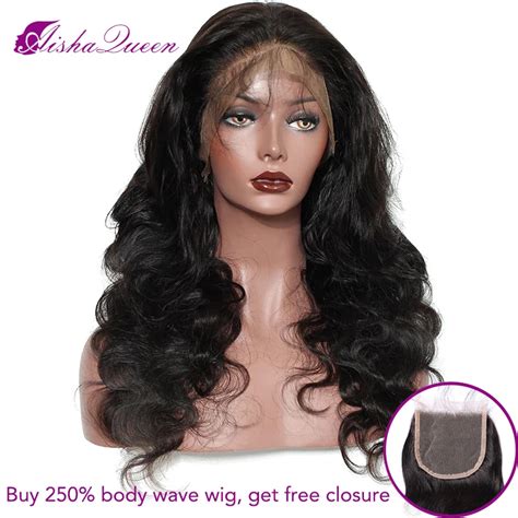 250 High Density Body Wave Wig Lace Front Human Hair Wigs Brazilian