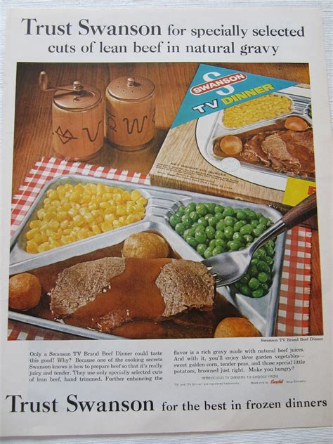 Vintage 1962 Swanson Frozen Dinner Original Advertising from | Etsy