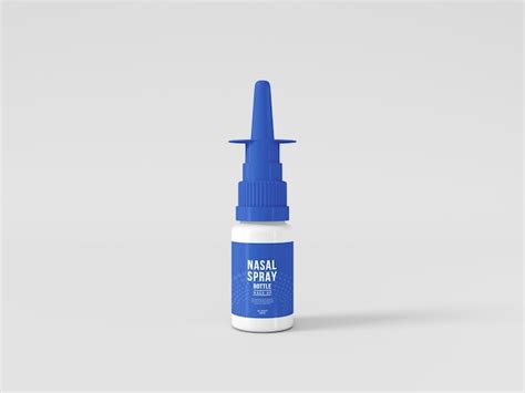 Premium PSD Nasal Spray Bottle Branding Mockup