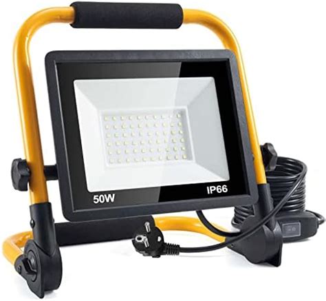 Faretto Led Da Cantiere W Lm Super Luminoso Faro Led Con Spina