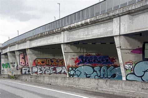 Holland Graffiti On Freeway Free Stock Photo - Public Domain Pictures