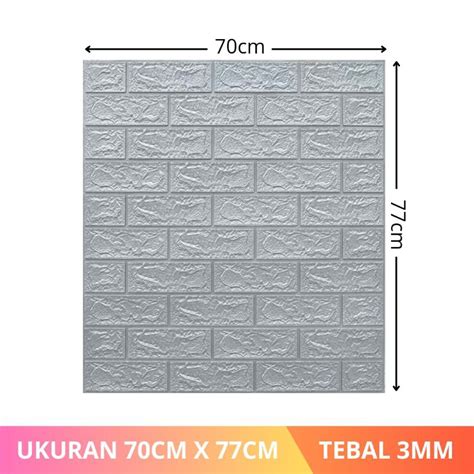 Jual Wallpaper Stiker Dinding 3d Foam Wallfoam Batu Bata Dekorasi Dinding 70 X 77cm Shopee