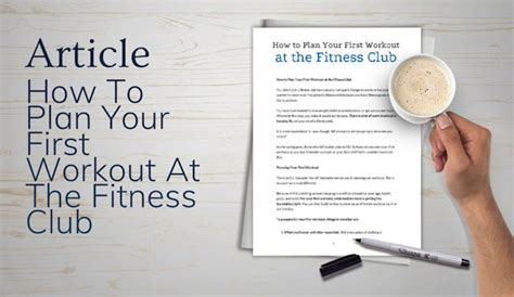 PLR Articles & Blog Posts - How To Plan Your First Workout At The ...