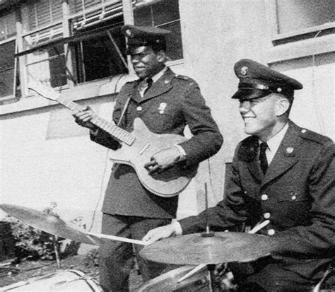 Jimi Hendrix Playing Guitar In Us Army Uniform 1961 History In