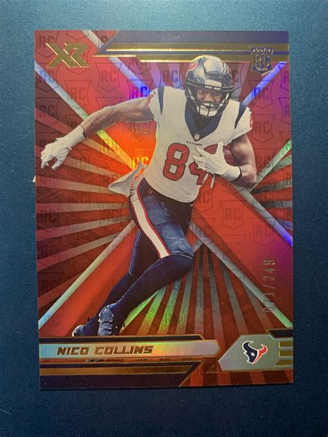 Panini Xr Rookies Red Nico Collins Rc For Sale