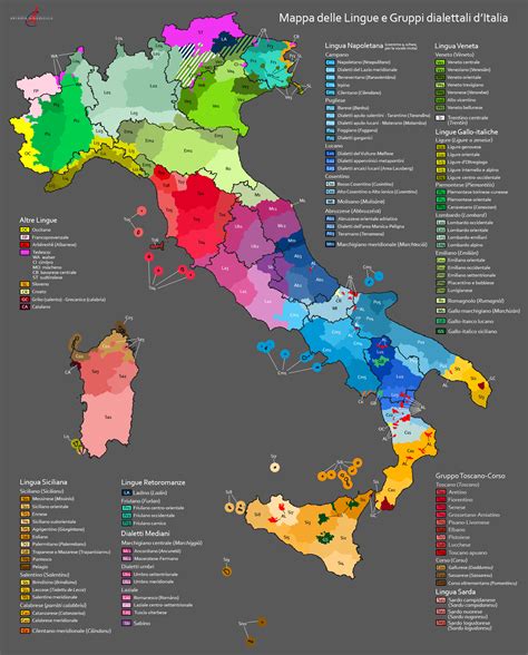 Detailed Map of Italian Languages and Dialects : r/MapPorn