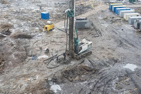 premium photo drilling construction construction drill   ground