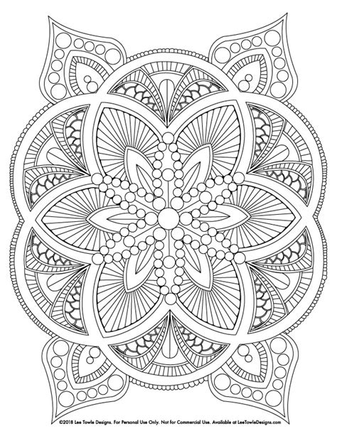 Abstract Mandala Coloring Page For Adults Free Coloring Page — Lee