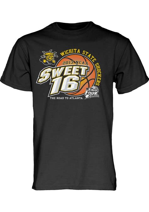 Wichita State University Shockers Sweet 16 Mens Black 2013 Sweet Sixteen Basketball Shirt