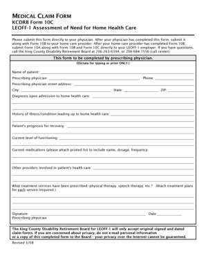 Fillable Online Your Kingcounty Kcdrb Form C Your Kingcounty Fax