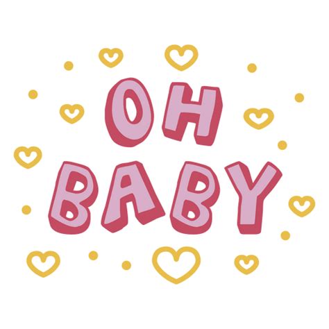 Design PNG E SVG De Oh Baby Doodle Citação De Cor Para Camisetas