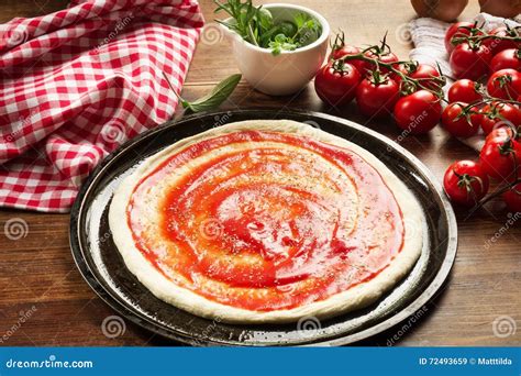 Fresh Homemade Pizza Dough stock image. Image of italy - 72493659