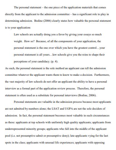 Law School Personal Statement - 10+ Examples, Format, How to Write, PDF