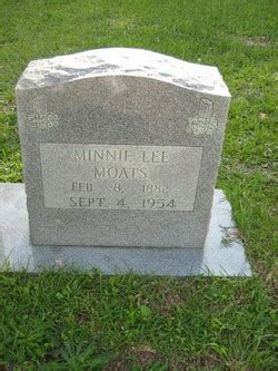 Minnie Lee Merchant Moats 1882 1954 Mémorial Find a Grave