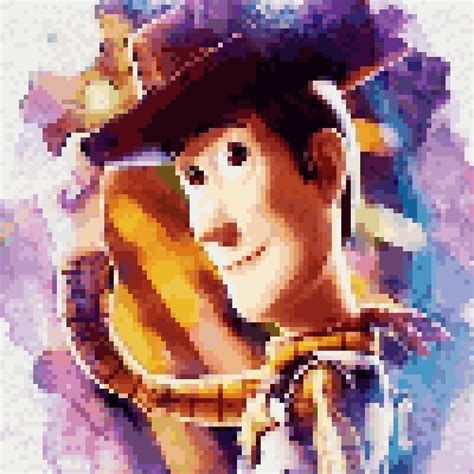 PIXEL ART COLOR: PIXEL ART COLOR - Sheriff Woody - Toy Story