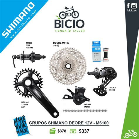 Grupo Shimano Deore M6100 12vel Monoplato Hidraulico Mtb 10 51T