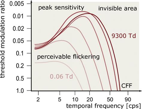 Temporal Contrast Sensitivity Function Csf For Different Retinal