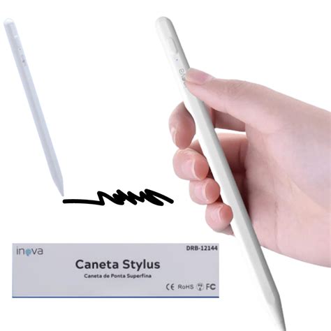 Caneta Stylus Para Desenho Touch Screen Ponta Fina Inova Para Tablet