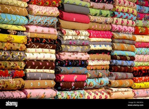 Colourful Cotton Cloth Being Sold In The India Pavilion Inside Global