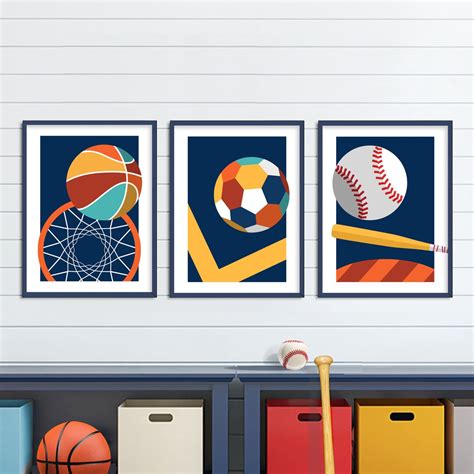 Sports Prints for Boys Room Sports Themed Bedroom Wall Decor - Etsy