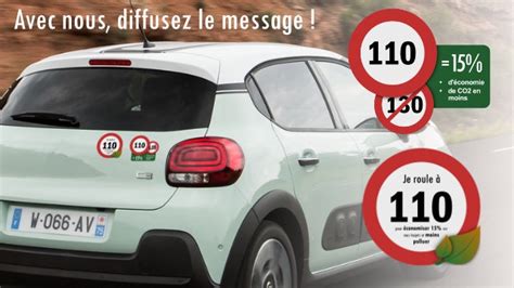 Stickers Je roule à 110 pour économiser et moins polluer Ulule