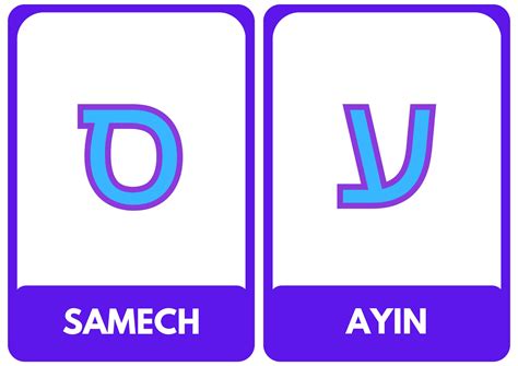 Hebrew Alphabet Flashcards - Etsy