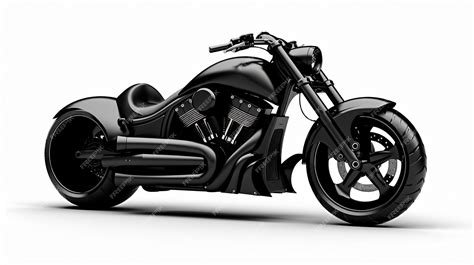 Premium AI Image | Black motorbike isolated on white