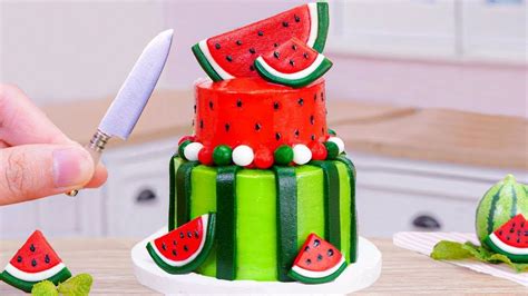 Cocomelon Cake 🍉 Satisfying Miniature Watermelon Cake Decorating 1000 Miniature Fondant Cake