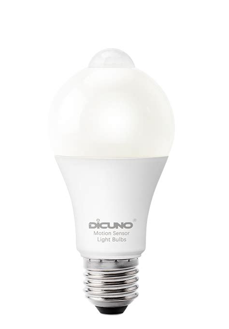 DiCUNO Dusk To Dawn Sensor Bulb E27 60W Equivalent 5000K 9W 800LM