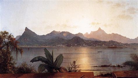 Gemälde Reproduktionen Sonnenuntergang Hafen in Rio 1864 von Martin