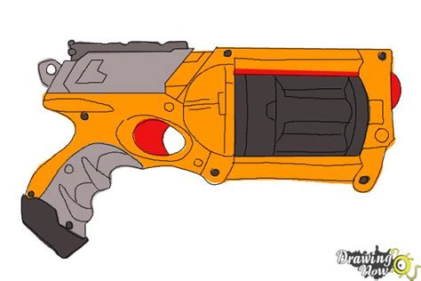 How To Draw A Nerf Gun Drawingnow