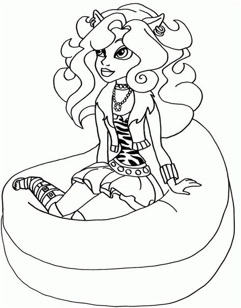 Monster High Coloring Pages Clawdeen