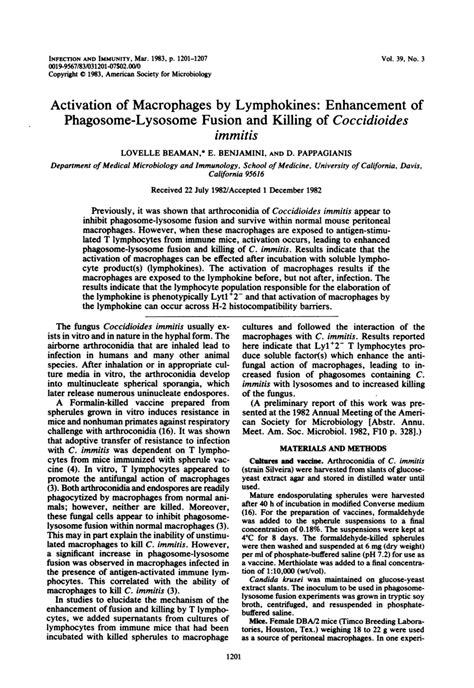 Pdf Activation Of Macrophages By Lymphokines Enhancement Of