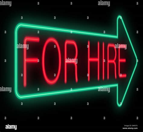 For Hire Sign Stock Photo Alamy