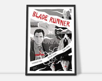 Blade Runner Pixel Art Poster Etsy Canada