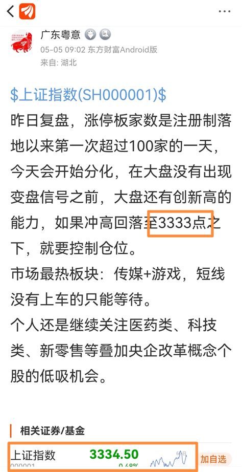 今日大盘：上周五说过3333点是一个重要点位，收盘破了就要控制仓位，周五收盘33财富号东方财富网