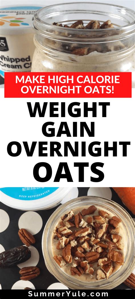 Overnight Oats For Weight Gain High Calorie Overnight Oatmeal Recipe