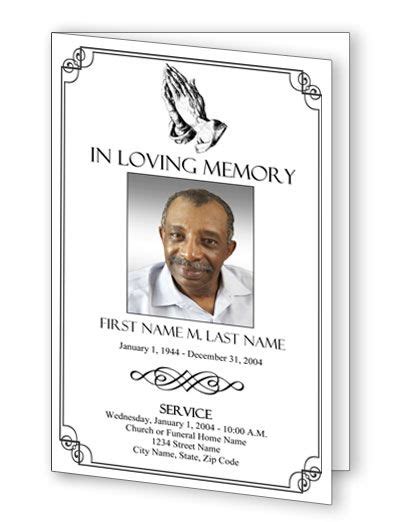 Elegant Memorials Funeral Program Template Funeral Program Funeral