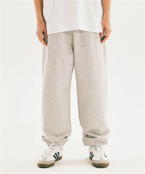 Musinsa Yale Wide Fit Embroidery Dan Sweat Pants Gray