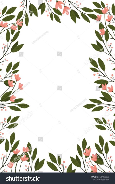 Vector Beautiful Spring Flower Frame Vector Stock Vector Royalty Free