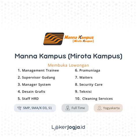 Lowongan Kerja Management Trainee Supervisor Gudang Manager System