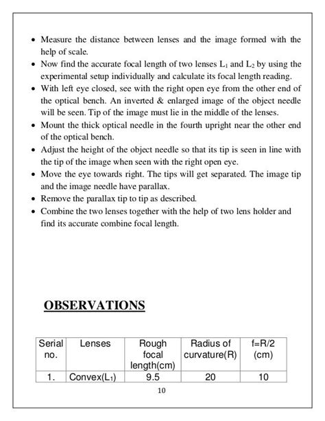 😊 Convex lens focal length experiment results. CBSE Physics Practical ...