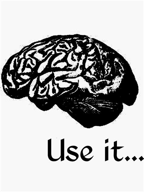 Use It Witty Brain Quotes Sticker For Sale By Lucidtacie Redbubble